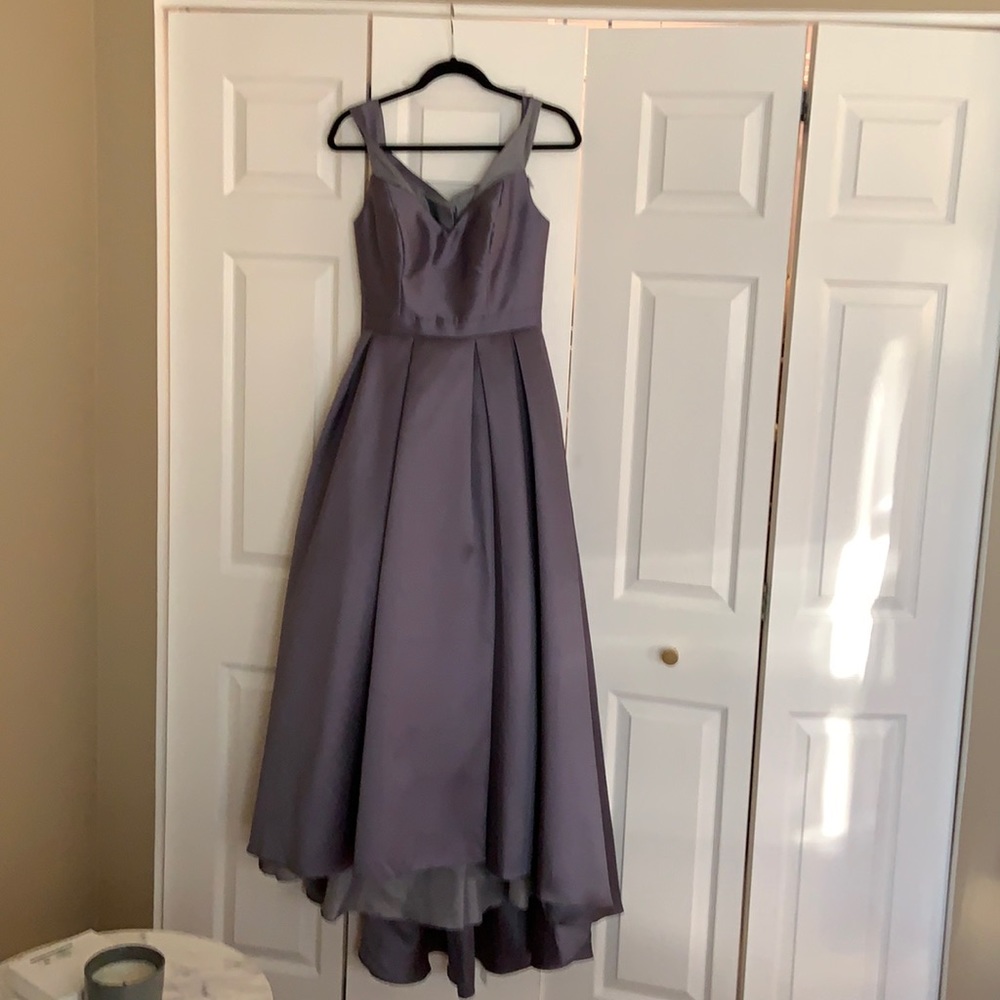 Grey metallic gown